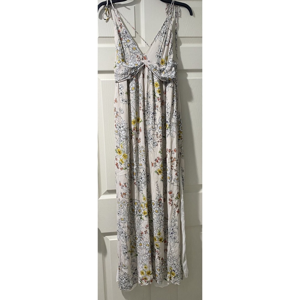 Zara Print Floral Maxi Dress Women Summer Long Beach Boho Size Large A006252